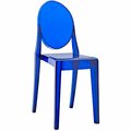 Primewir Casper Dining Chair, Blue Polycarbonate EEI-122-BLU